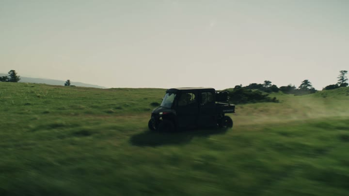 UTV in a green field