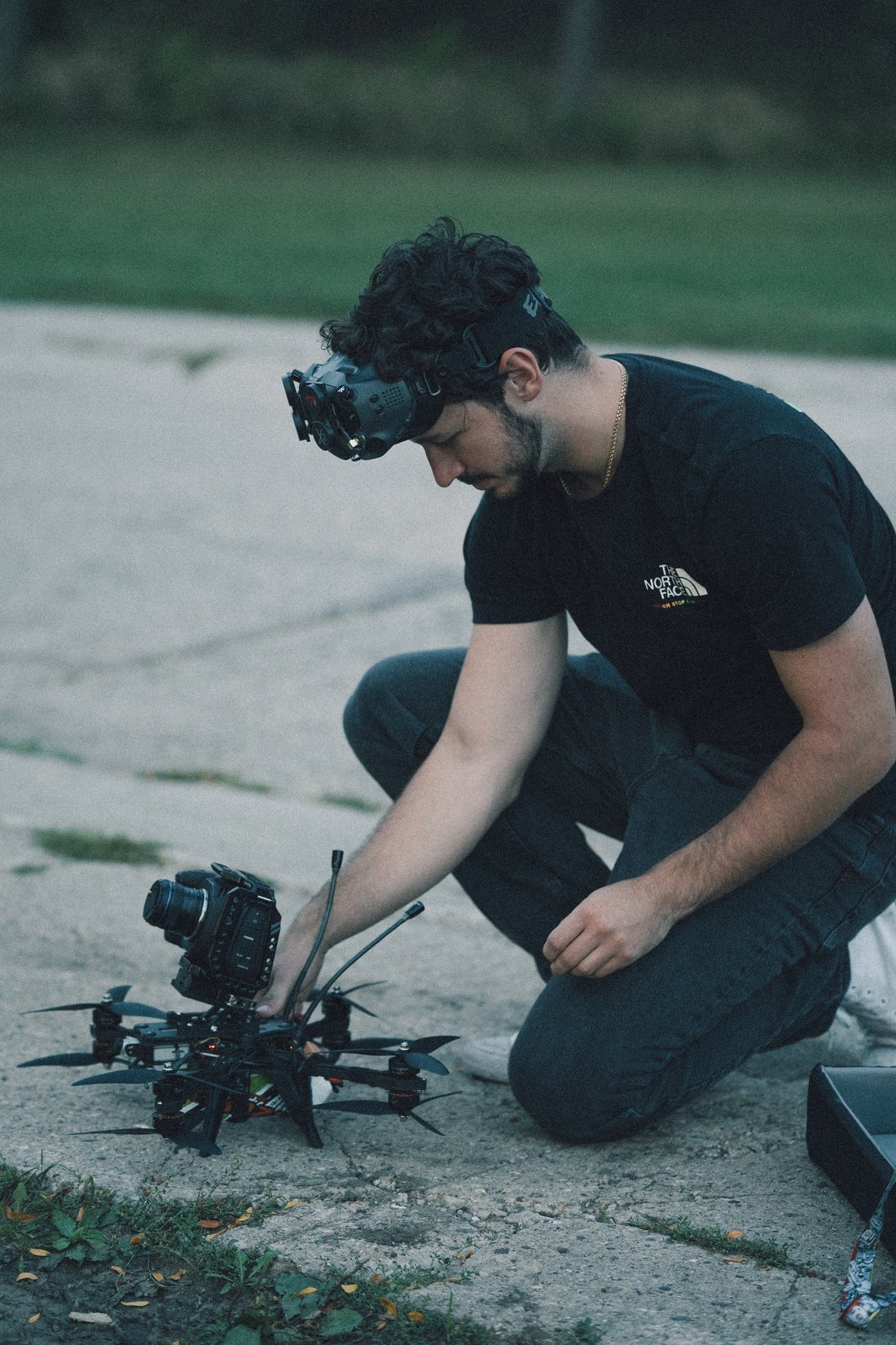 Logan prepping a rig
