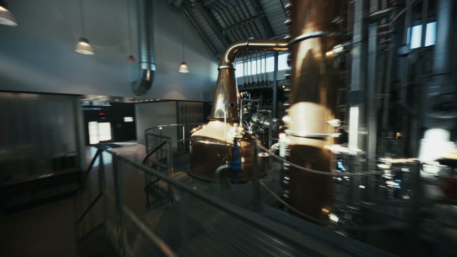 Copper distillery flythrough